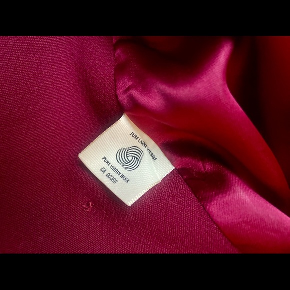 Wool Vintage Coat with Fur Collar - Beautiful Raspberry! - Picture 2 of 7